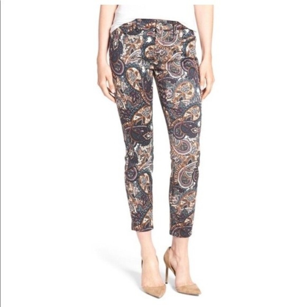 NWT 7 For All Mankind Paisley Ankle Pants - Multicolor